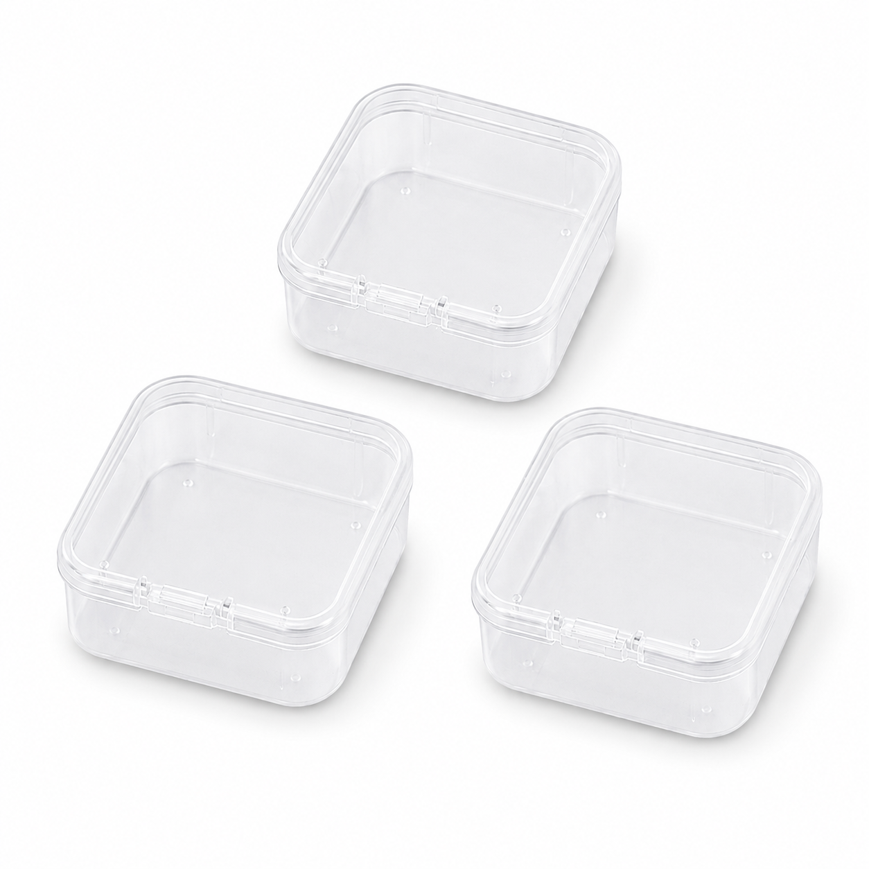 Mini Clear Storage Boxes – Set of 3