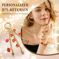 401 Pcs Charms Keychain Making Kit, Complete DIY Bag Charm Supplies Kit