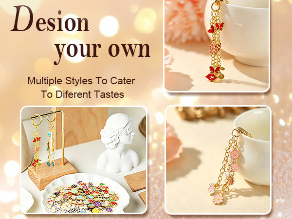 544 Pcs Charms Keychain Making Kit – CharmCraft Studio
