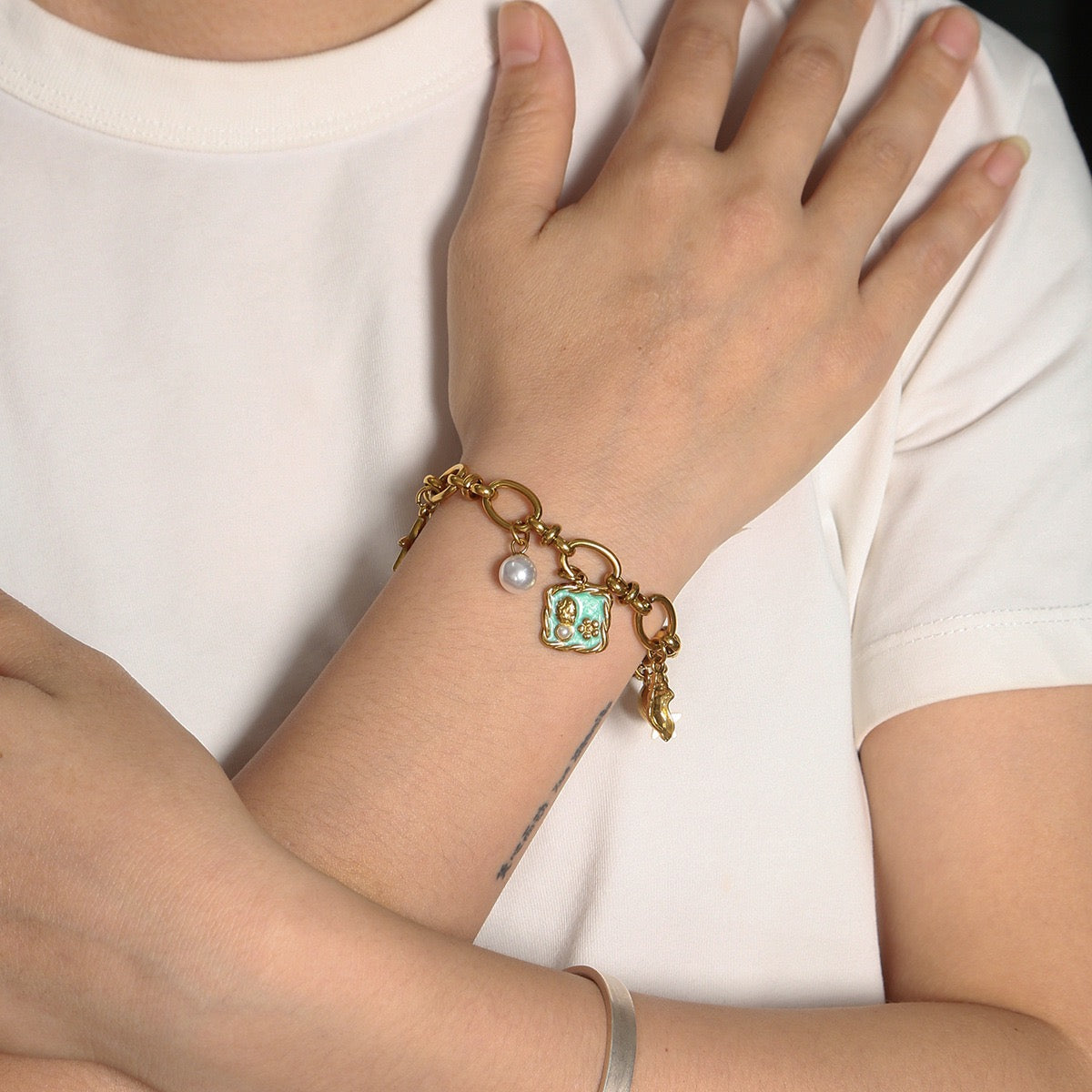 Golden Coastal Charm Bracelet