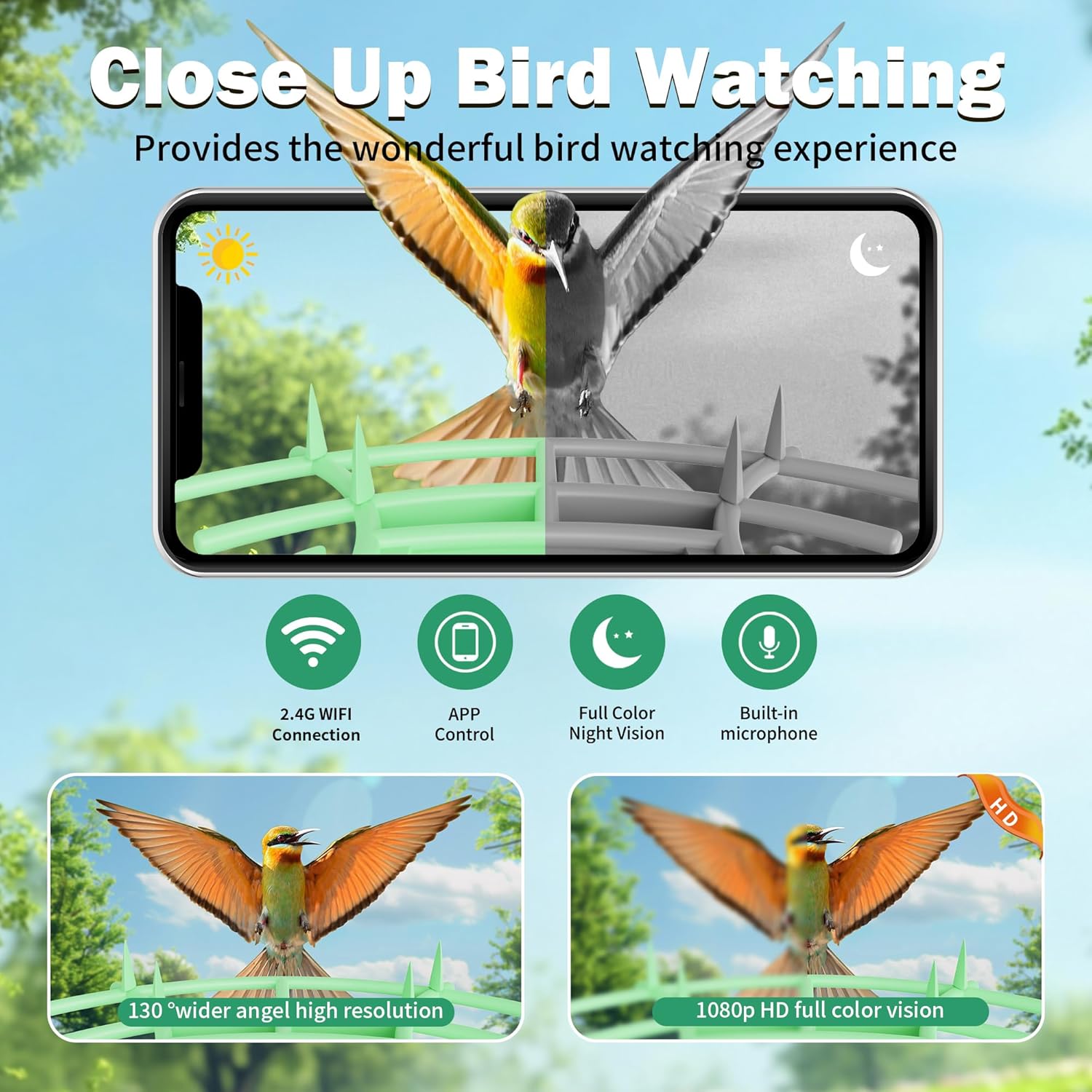 OIRHNL Bird Feeder|Green