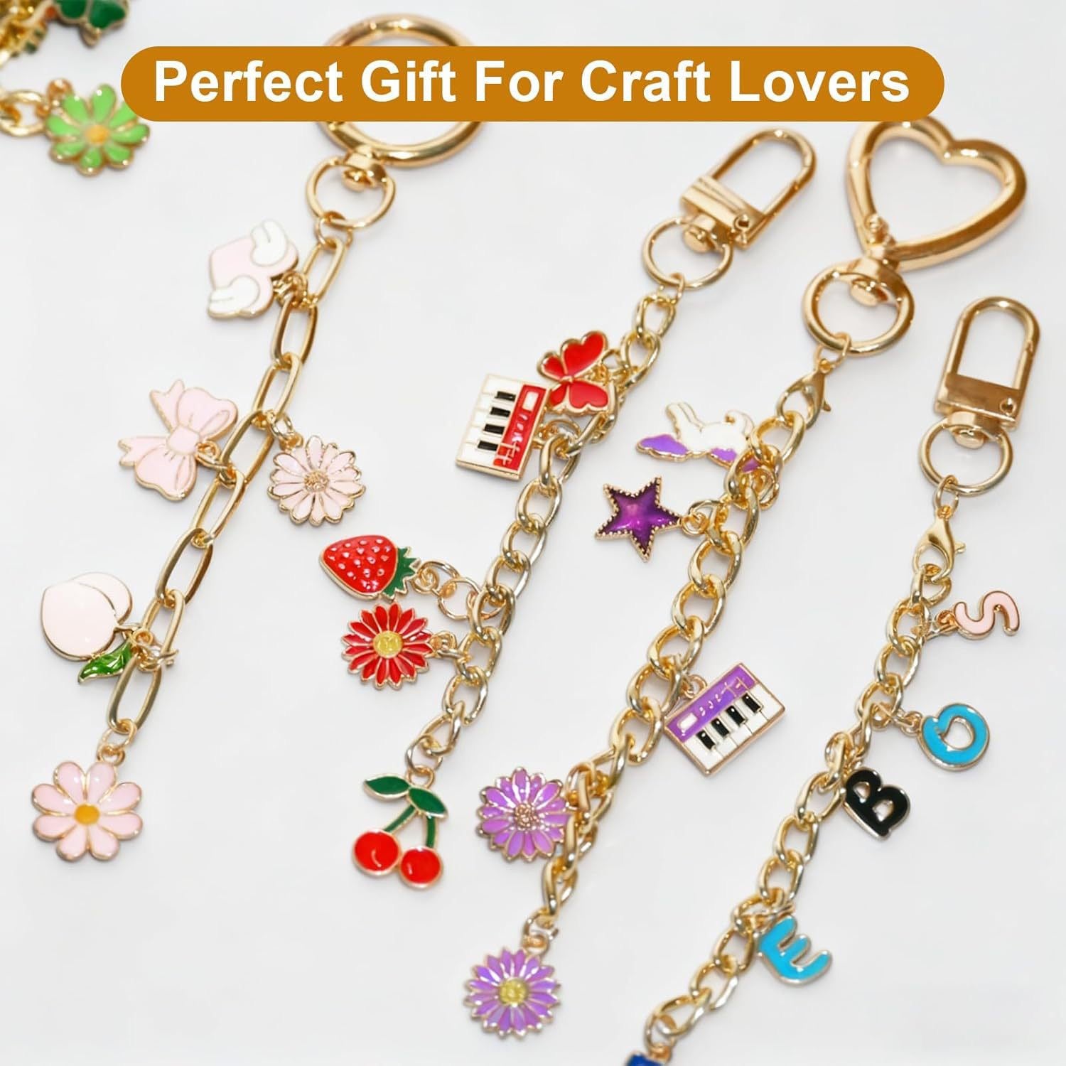 389 Pcs Charms Keychain Making Kit