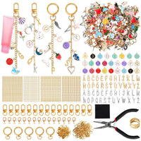 774 Pcs Charms Keychain Making Kit, Complete DIY Bag Charm Supplies Kit